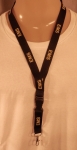 EMS Lanyard Neck ID/Card Key Holder Black/Gold (Emergency Medical Services)